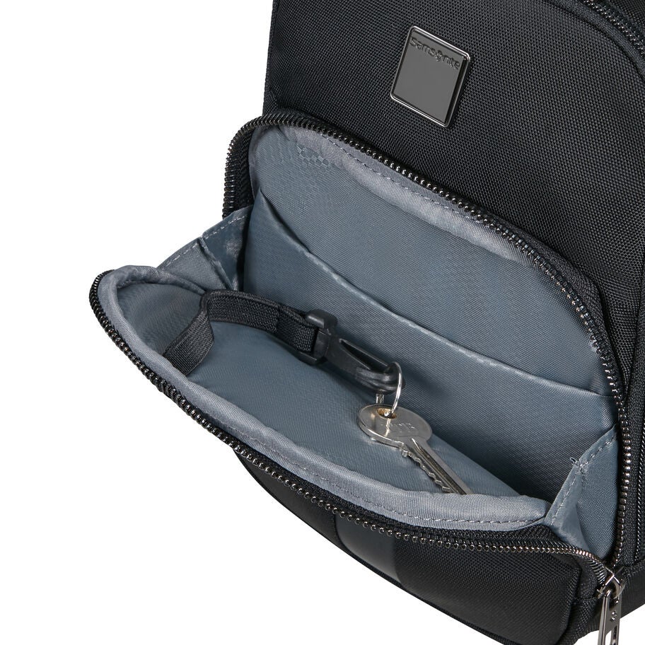 Samsonite SackSquare Crossbody Small in the color Black. image number 2